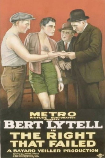 Movie poster for The Right That Failed (1922)