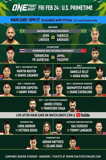 Movie poster for ONE Fight Night 7: Lineker vs. Andrade II (2023)