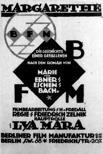 Movie poster for Margarete. Die Geschichte einer Gefallenen (1918)