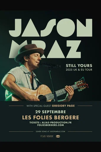Movie poster for Jason Mraz - Folies Bergère, Paris (2025)