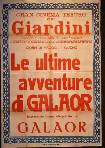 Movie poster for The Last Adventures of Galaor (1921)