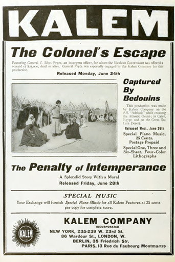 Movie poster for Captured by Bedouins (1912)
