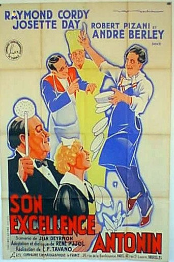 Movie poster for Son excellence Antonin (1935)