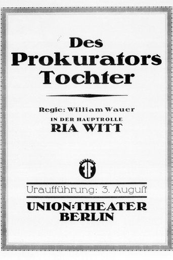 Movie poster for Des Prokurators Tochter (1917)