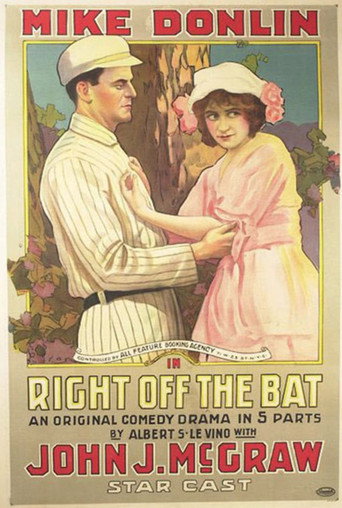 Movie poster for Right Off the Bat (1915)