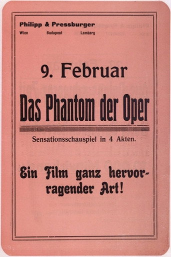 Movie poster for The Phantom of the Opera (1916)