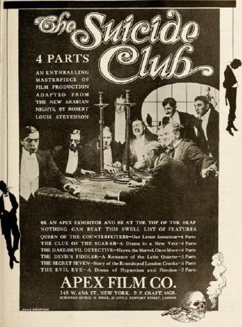 Movie poster for The Suicide Club (1914)