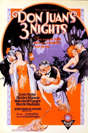 Movie poster for Don Juan's 3 Nights (1926)