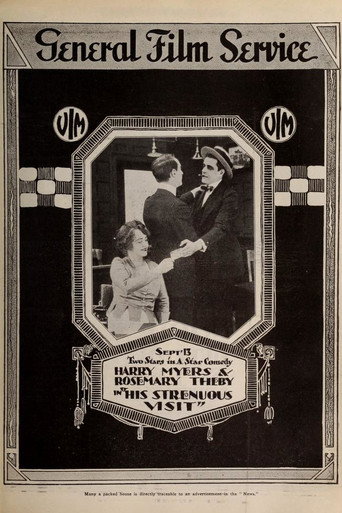Movie poster for His Strenuous Visit (1916)