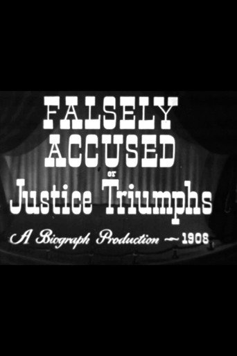 Movie poster for Falsely Accused! (1908)