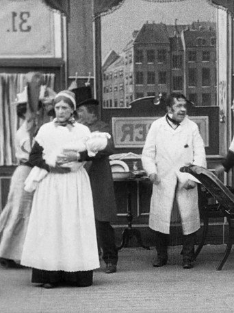Movie poster for The Barber's Baby's Christening (1908)