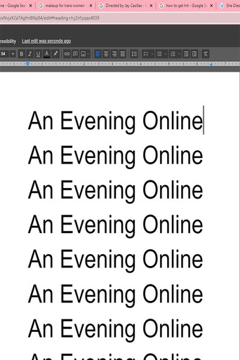 Movie poster for An Evening Online