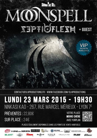 Movie poster for Moonspell - Ninkasi Kao, France (2015)