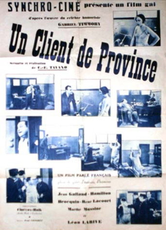 Movie poster for Un client de province (1932)
