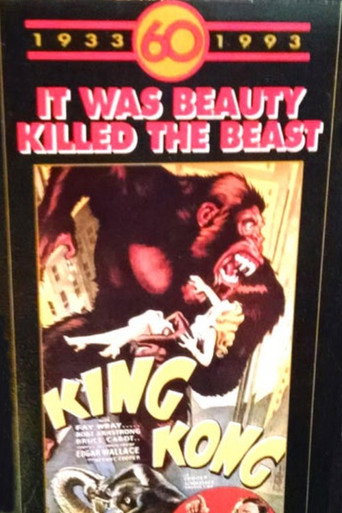 Movie poster for King Kong 60th Anniversary Special: "It was beauty killed the beast." (1992)