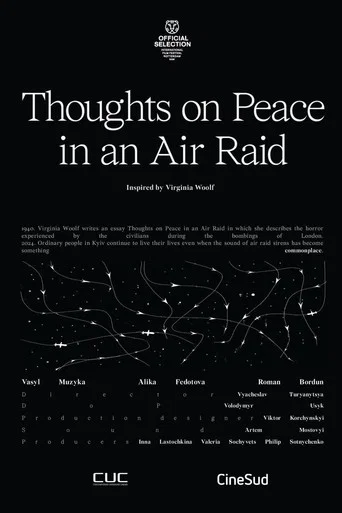 Movie poster for Thoughts on Peace in an Air Raid (2025)
