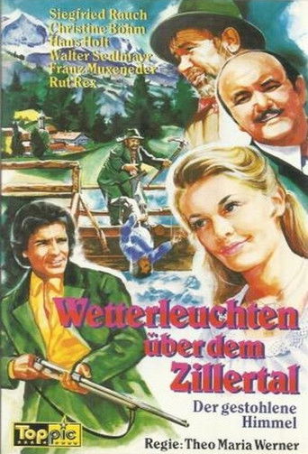 Wetterleuchten über dem Zillertal poster