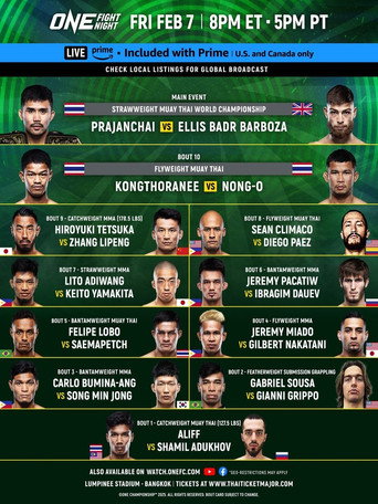 ONE Fight Night 28: Prajanchai vs. Barboza poster