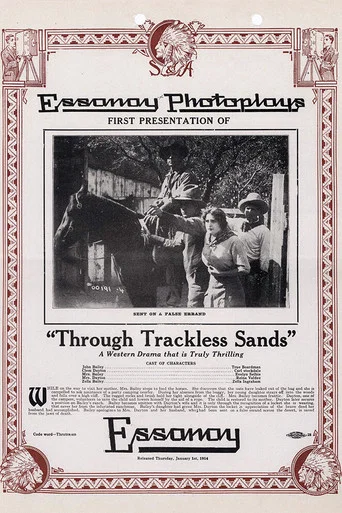 Movie poster for Through Trackless Sands (1914)