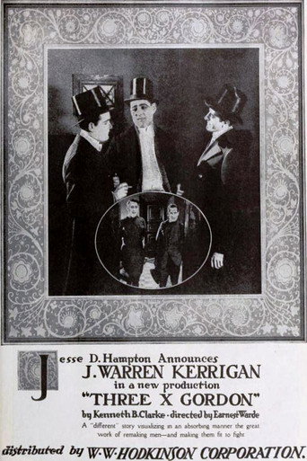 Movie poster for Three X Gordon (1918)