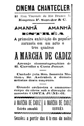 Movie poster for A Marcha do Cadiz (1910)