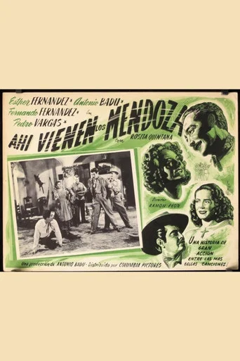 Movie poster for Ahí vienen los Mendoza (1948)