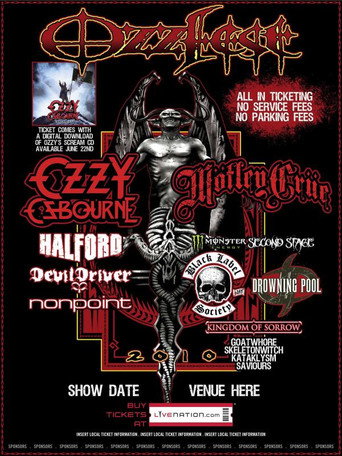 Movie poster for Ozzy Osbourne: Ozzfest UK 2010 (2010)