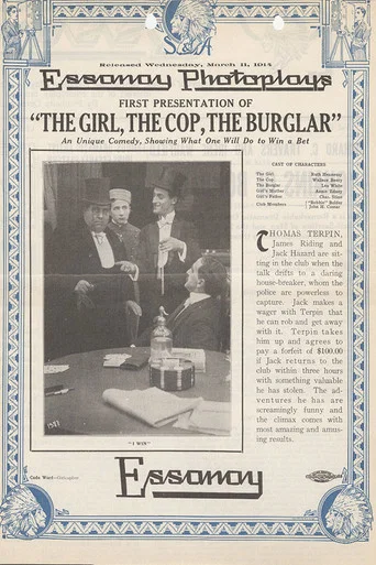 Movie poster for The Girl, the Cop, the Burglar (1914)