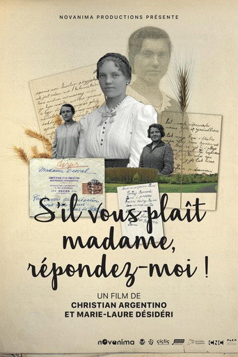 Movie poster for S’il vous plaît madame, répondez-moi ! (2021)
