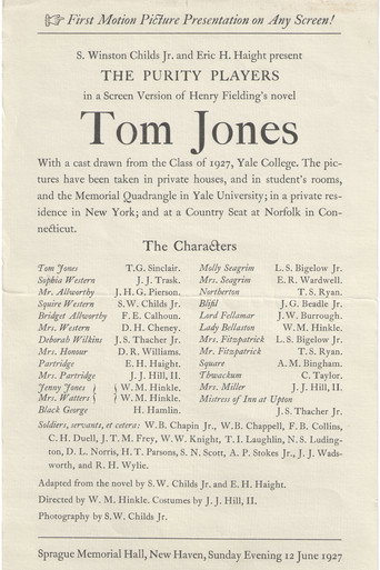 Movie poster for Tom Jones (1927)