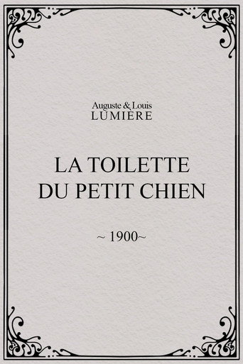 La toilette du petit chien poster