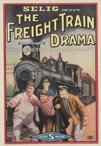 Movie poster for A Freight Train Drama (1912)