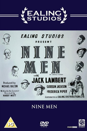 Movie poster for Nine Men (1943)