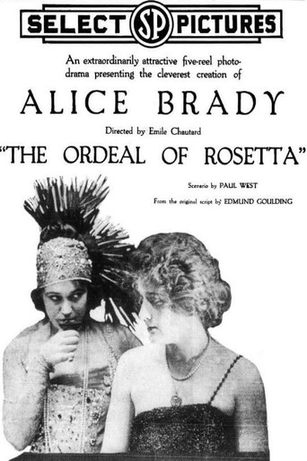 Movie poster for The Ordeal of Rosetta (1918)