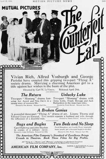 Movie poster for The Counterfeit Earl (1916)