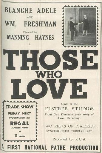 Movie poster for Those Who Love (1929)
