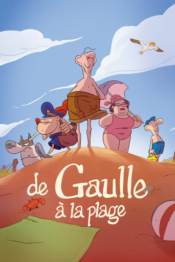 De Gaulle at the Beach poster