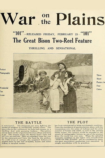 Movie poster for War on the Plains (1912)