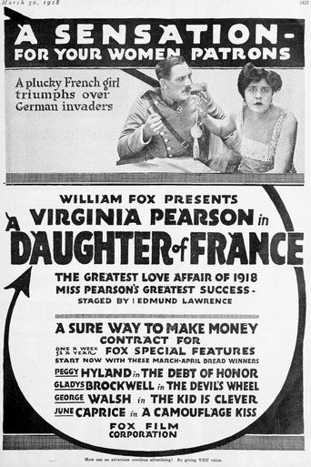 Movie poster for A Daughter of France (1918)