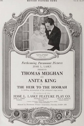 Movie poster for The Heir to the Hoorah (1916)
