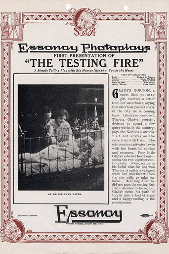 Movie poster for The Testing Fire (1914)