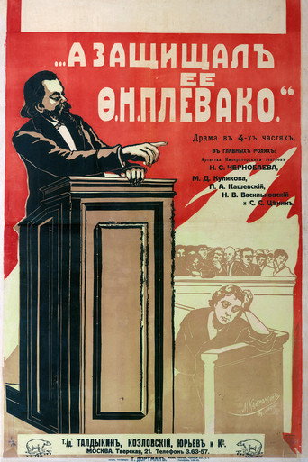 Movie poster for А защищал ее Плевако (1916)