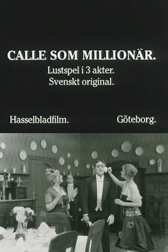 Movie poster for Calle as a Millionaire (1916)