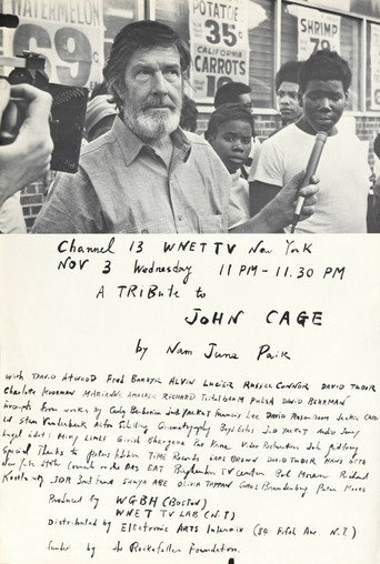 Movie poster for A Tribute to John Cage (1976)