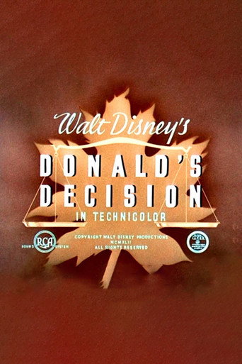 Movie poster for Donald's Decision (1942)