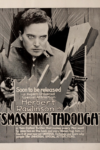 Movie poster for Smashing Through (1918)