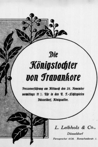 Movie poster for Die Königstochter von Travankore (1917)