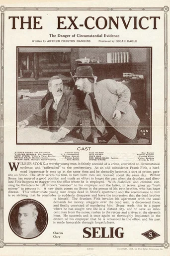 Movie poster for The Ex-Convict (1913)