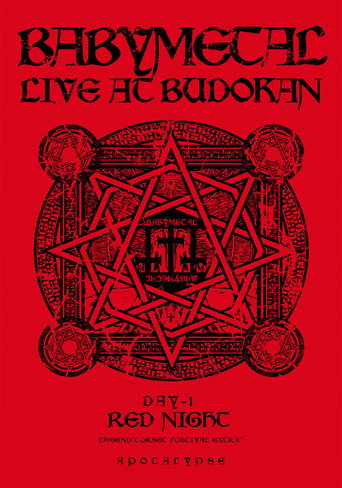 Movie poster for BABYMETAL LIVE AT BUDOKAN ～RED NIGHT ＆ BLACK NIGHT APOCALYPSE～ 赤い夜 LEGEND "巨大コルセット祭り" ～天下一メタル武道会ファイナル～ (2014)