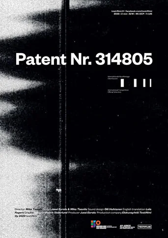 Movie poster for Patent Nr. 314805 (2020)